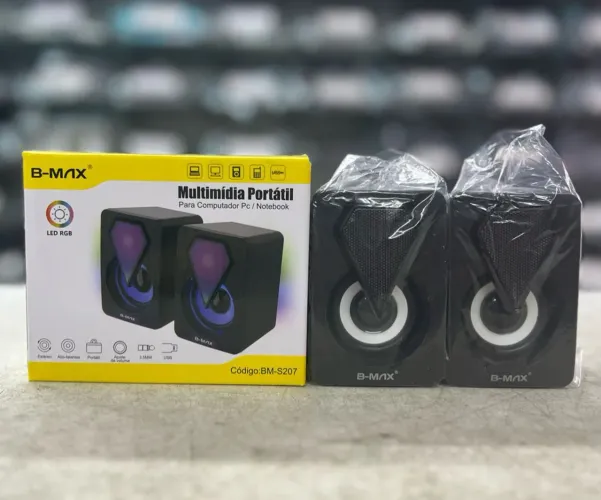 Caixa de som para computador Pc Notebook Led RGB Gamer
