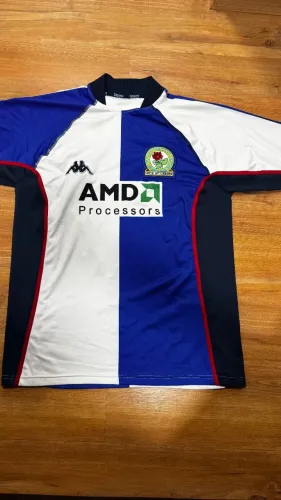 camiseta kappa blackburn rovers 2002/2003 item raro, sem anúncios no brasil, de coleção