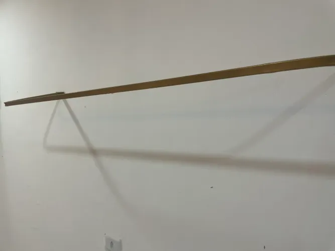 Kit 2 araras em metalon dourado 1,5m cada com tubo 20x20 quadrado 