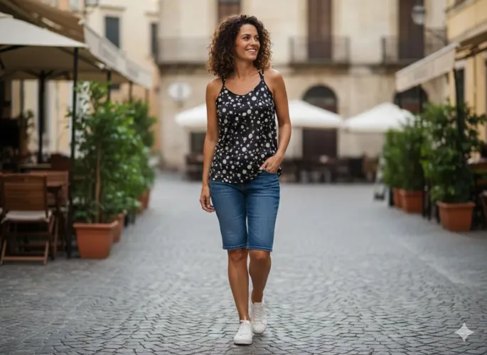 karis blusa regata poá 