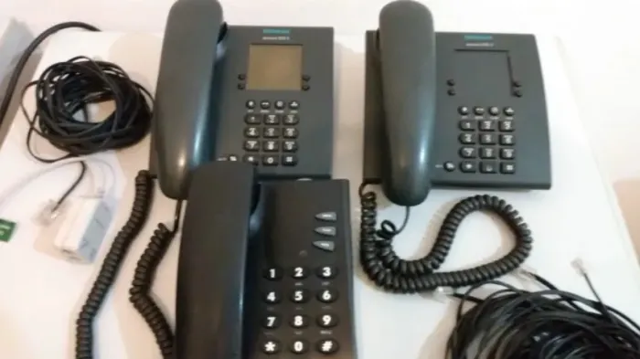 kit 3 telefones fixo Siemens euroset 805 S + 1 Intelbras pleno