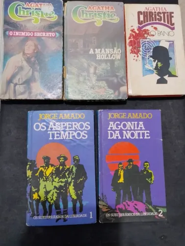 Livros de Jorge Amado e Agatha Christie - Bom estado!