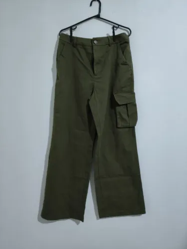 Calça Cargo Verde Militar | Utilitária | Calça folgada | tática