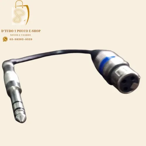 CABO adaptador de áudio XLR fêmea para P2 (3,5 mm) macho