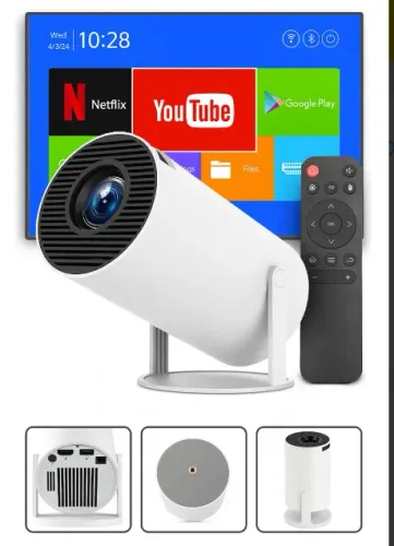Mini Projetor Hy300 Android 4k Portátil Wi-fi Bluetooth Hdmi Usb Cinema Em Casa 