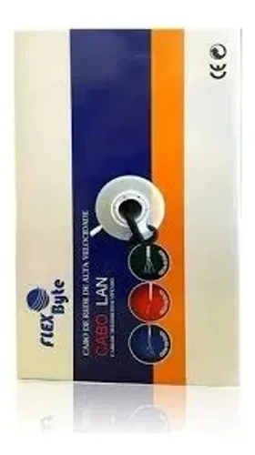 CABO DE REDE 305 METROS FLEX BAYTE PRETO. E AZUL OU BRANCO DISPONIVEL