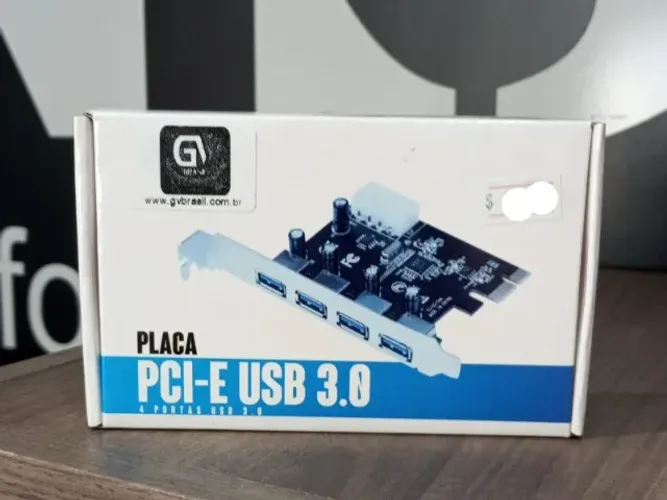 Placa  PCI-E 4 Portas  Usb 3.0 GV Brasil