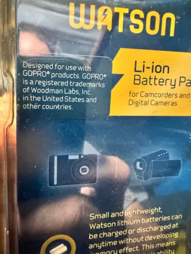 Bateria Li-ion Watson para Camera GoPro HD Hero 1 2 Motorsports AHDBT-001/002