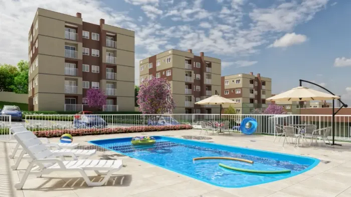 Apartamento com valor de entrada podendo ser parcelado em 48 vezes 