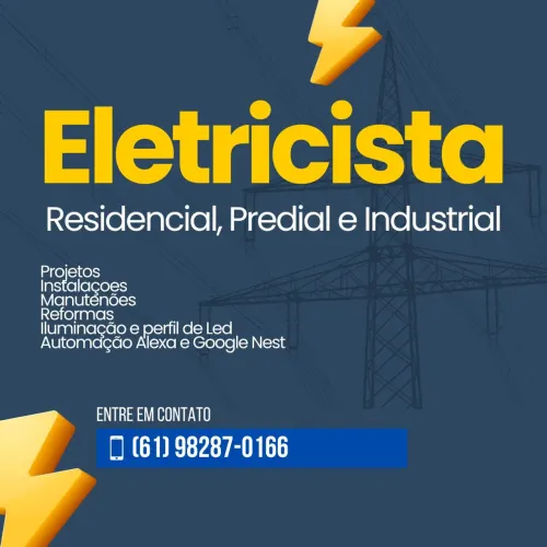 Eletricista residencial, predial e industrial