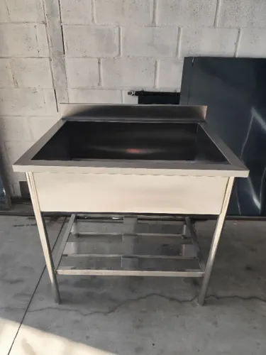 Tanque profissional feito em Aço inox - 1,20m lava louças