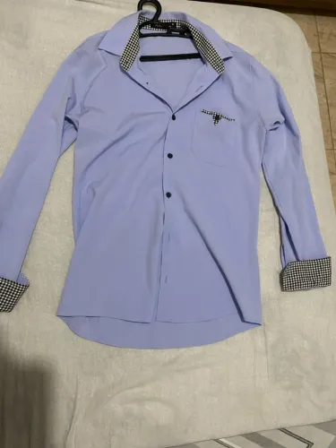 Camisa Social Masculina Azul Claro