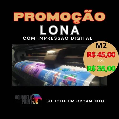 Lona com Impressão Digital Personalizada - Pedido Mínimo 10m²