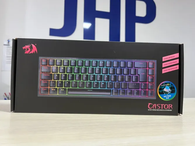 Teclado Mecânico Redragon Castor RGB Preto Switch azul - Loja Física