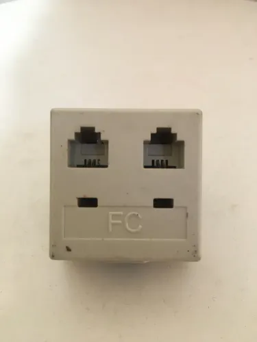 Tomada dupla telefone fixo RJ 11