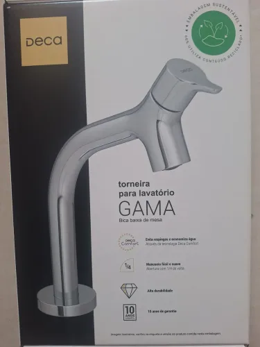Torneira para lavatório gama  bica baixa de mesa