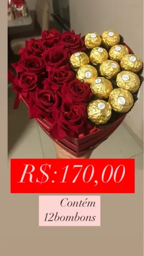 Caixa de presente com ferrero rocher 