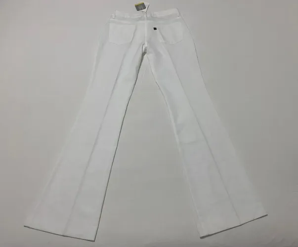 Calça Casual Triton Branca Tamanho 38 Poliéster Novo Etiqueta