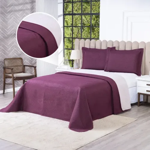 Cobre Leito Cama Casal roxo