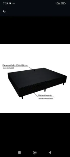 Base Box Casal 138x188 cm -  - Novo na embalagem 