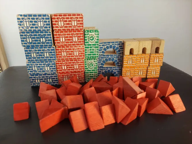 Blocos para montar casas e castelos