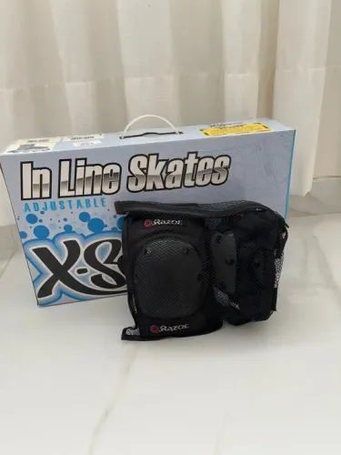 Patins X seven + Kit de Proteção Razor para Patins