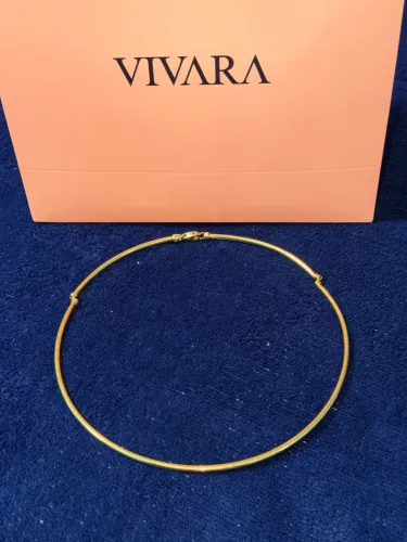 Colar De Ouro 18k Rígido Luxuoso !