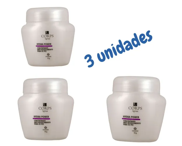 Creme para pés Corps Lignea Hydra Power - 3 unidades