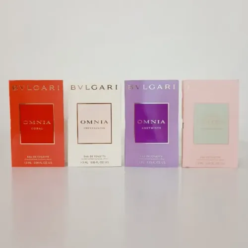 Kit 4 Perfumes Bvlgari - Coral, Crystalline, Amethyste e Rose Goldea Blossom Delight 1,5ml