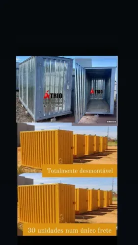 Container Almoxarifado 3x1.5x2,20 DESMONTÁVEL 