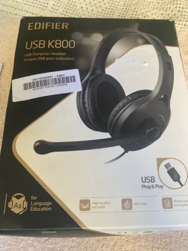 Headset Edifier Profissional Stereo Redução De Ruído Usb Cor Preto Lu