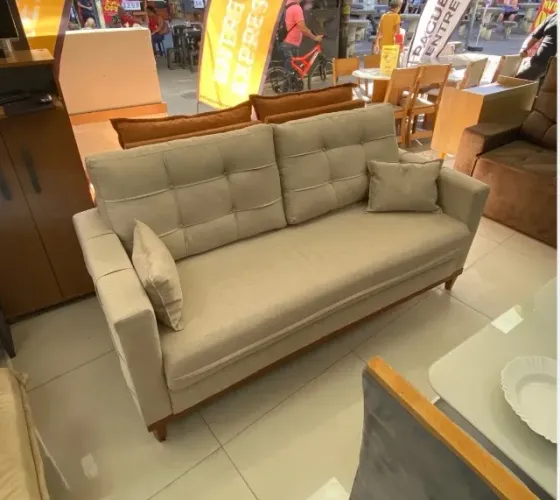 Sofá Aurora Living 180 em Linho 2 Lugares