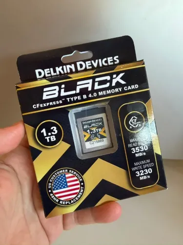 Cartão de Memória Delkin Devices 1.3TB BLACK 4.0 CFexpress Type B (3530 MB/s)
