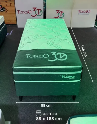 Cama Box Solteiro Topázio Molas ensacadas