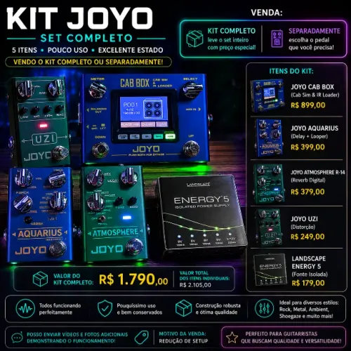 Kit Joyo Completo - Cab Box + Aquarius + Atmosphere + Uzi | Vendo Juntos ou Separados