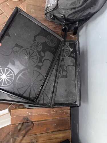 Bandeja Fast Food Restaurante Self Service 44x30 Kit 15 Un Preto