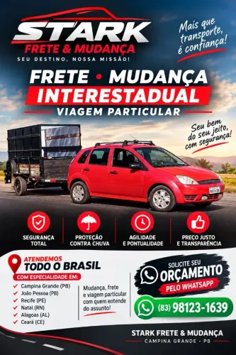 Frete , viagem interestadual, mudança