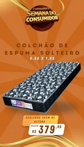 Colchão de Cama Solteiro Soft Pluma 