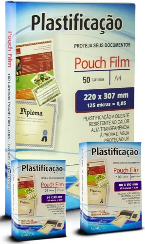 Kit 250 Unidades Plástico Para Plastificação Mares 0,05