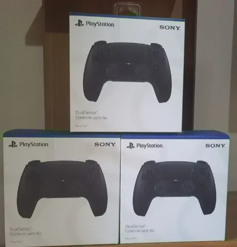 controle ps5 preto novo lacrado nota fiscal e garantia