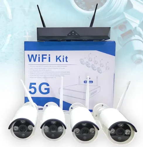 Kit LYLU CFTV 4 Câmeras IP + NVR - Wi-Fi ou Cabo - completo - Novo