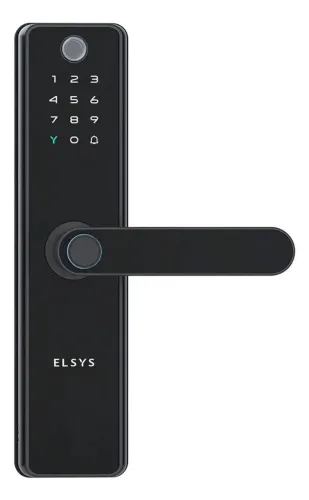 Fechadura Digital Eletrônica Elsys de Embutir Wi-Fi Touchscreen com Câmera Biometria + 4