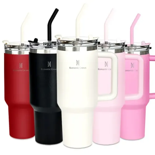 Atacado Caneca Térmica Inox Romantic Crow 1,2l Canudo Borracha minimo 10 unidades Cores