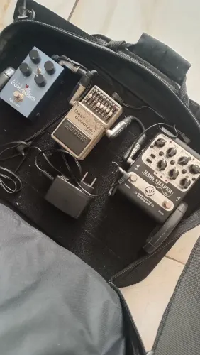 Set De Pedais P/ Contra Baixo + Bag e Pedal Board
