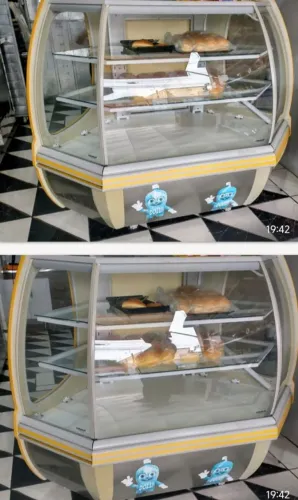 Vendo um balcão de inox e um vitrine de canto