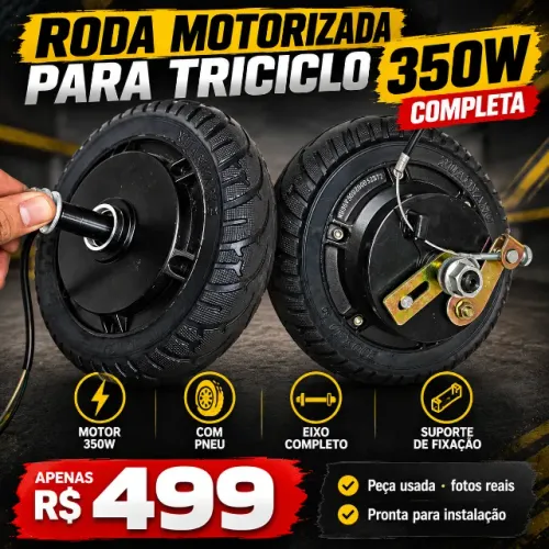 ? RODA MOTORIZADA PARA TRICICLO ELÉTRICO - 350W