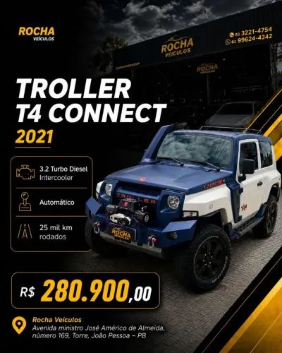 Troller T-4 TX4 Connect 4X4 3.2 Cap.ríg.die.aut 2021