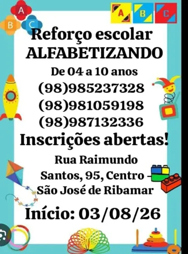 Reforço Escolar em São José de Ribamar! INSCRIÇÕES ABERTAS