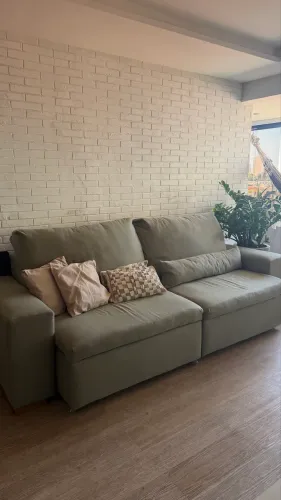 Sofá 4 lugares em linho