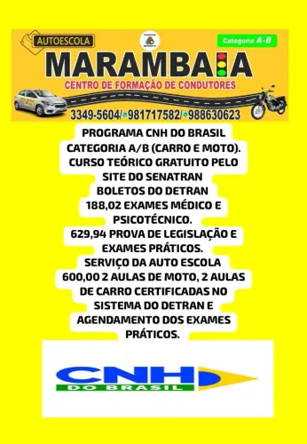 CNH DO BRASIL CATEGORIA A e B 600,00